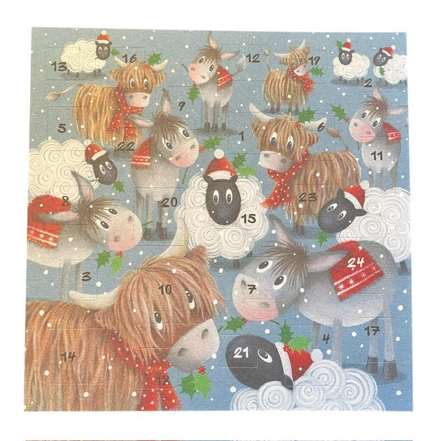 Christmas Advent Card -Festive Farm Countdown